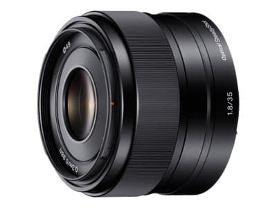 Sony SEL35F18 - Objektiv - 35 mm - f/1.8 OSS - Sony E-mount - for Cinema Line; a VLOGCAM; a1; a1 II; a6700; a7 IV; a7C; a7C II; a7CR; a7R V; a7s III; Svart
