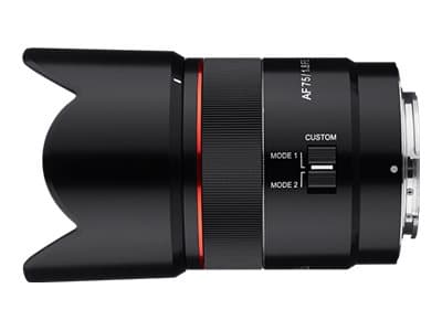 Samyang AF - Telefotoobjektiv - 75 mm - f/1.8 FE - Sony E-mount - for Sony Cinema Line; a VLOGCAM; a1; a1 II; a6700; a7 IV; a7C; a7C II; a7CR; a7R V;