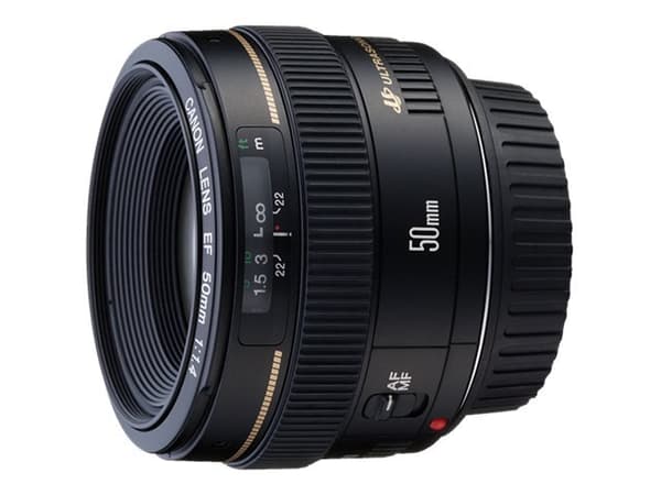 Canon EF - Objektiv - 50 mm - f/1.4 USM - Canon EF - EOS 1000, 1D, 50, 500, 5D, 7D, Kiss F, Kiss X2, Kiss X3, Rebel T1i, Rebel XS, Rebel XSi, EOS 100 musta