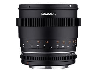 Samyang VDSLR 85 mm T1.5 MK2, kinoobjektiver, 9/7, Sony E