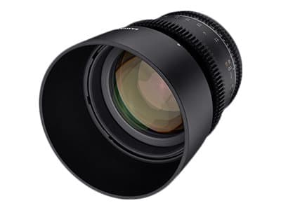 Samyang VDSLR 85 mm T1.5 MK2, kinoobjektiver, 9/7, Sony E Sort