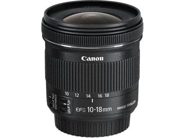 Canon EF-S IS STM 10-18 mm objektiv (9519B0015AA) Sort
