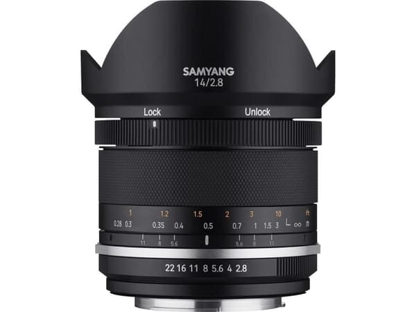 Samyang MF 14mm F2.8 MK2, 14/10, Canon EF Sort