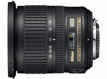 Nikon AF-S DX NIKKOR 10-24MM F/3.5-4.5G ED, Ultrabredt, 14/9, 10 - 24 mm, Nikon F, Auto-fokus