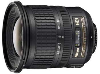Nikon AF-S DX NIKKOR 10-24MM F/3.5-4.5G ED, Ultrabredt, 14/9, 10 - 24 mm, Nikon F, Auto-fokus Sort