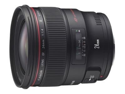 Canon EF - Vidvinkelobjektiv - 24 mm - f/1.4 L II USM - Canon EF - för EOS 1000, 1D, 50, 500, 5D, 7D, Kiss F, Kiss X2, Kiss X3, Rebel T1i, Rebel XS,