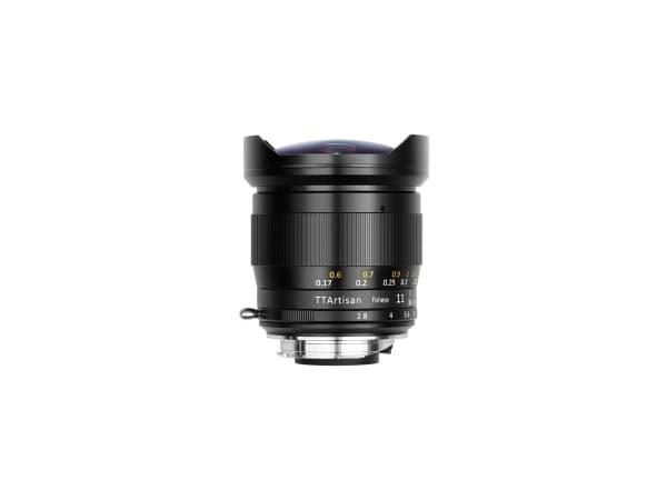 TTArtisan 11mm F2.8 Fisheye Lens, Vidvinkelobjektiv med fisheye, 11/7, Nikon Z Svart