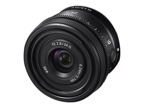 Sony SEL24F28G - Vidvinkelobjektiv - 24 mm - f/2.8 G - Sony E-mount - för Cinema Line; a VLOGCAM; a1; a1 II; a6700; a7 IV; a7C; a7C II; a7CR; a7R V;