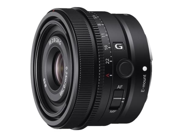 Sony SEL24F28G - Vidvinkelobjektiv - 24 mm - f/2.8 G - Sony E-mount - för Cinema Line; a VLOGCAM; a1; a1 II; a6700; a7 IV; a7C; a7C II; a7CR; a7R V; Svart