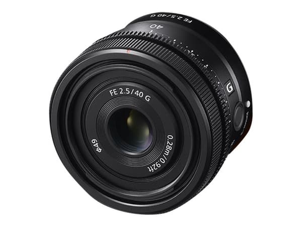 Sony SEL40F25G - Objektiv - 40 mm - f/2.5 G - Sony E-mount - för Cinema Line; a VLOGCAM; a1; a6700; a7 IV; a7C; a7C II; a7CR; a7R V; a7s III; a9 II;
