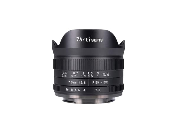 7Artisans 7.5mm F2.8 Mark II, Bredt fiskeøye, 11/9, Canon M Sort