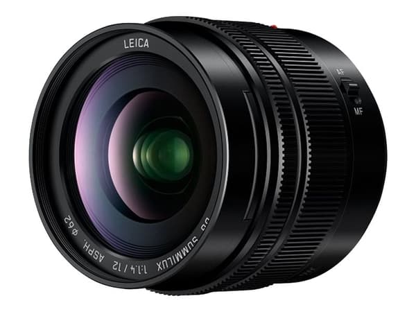 Leica DG Summilux - Vidvinkelobjektiv - 12 mm - f/1.4 ASPH. - Micro Four Thirds - for Lumix DC-BGH1; Lumix G DC-G100, G110, G90, GF10, GF90, GH5M2, G Sort