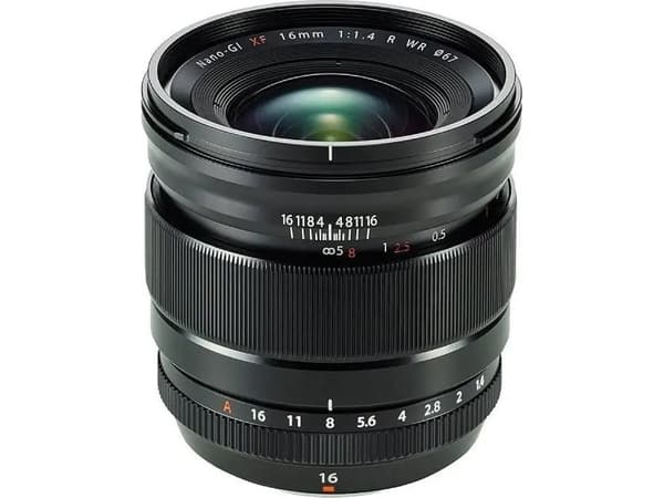 Fujifilm XF 16mm F/1.4 R WR, Laajakulmaobjektiivi, 13/11, Fujifilm X, Automaattinen tarkennus musta