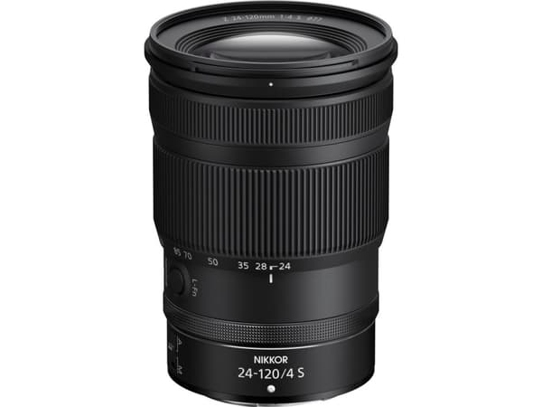 Nikon NIKKOR Z 24-120mm f/4 S, Ultra-teleskopzoomobjektiv, 16/13, 24 - 120 mm, Nikon Z, autofokus Svart