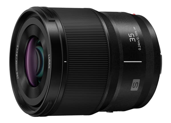 Panasonic LUMIX S 35mm F1.8, Bred-objektiv, 11/9, L-fatning, autofokus Sort