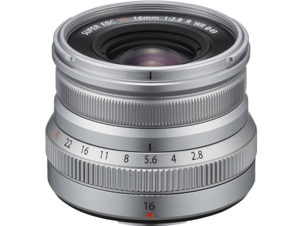 Fujifilm FUJINON XF16mmF2.8 R WR, MILC, 10/8, punainen pellava, 0,17 m, Fujifilm XF, 2,8 - 22 Hopea