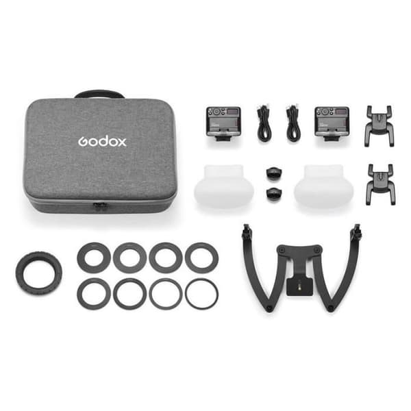 Dental makroblixt - Godox - MF12-DK1 - Komplett kit - Sony kompatibel - Tillbehör ingår