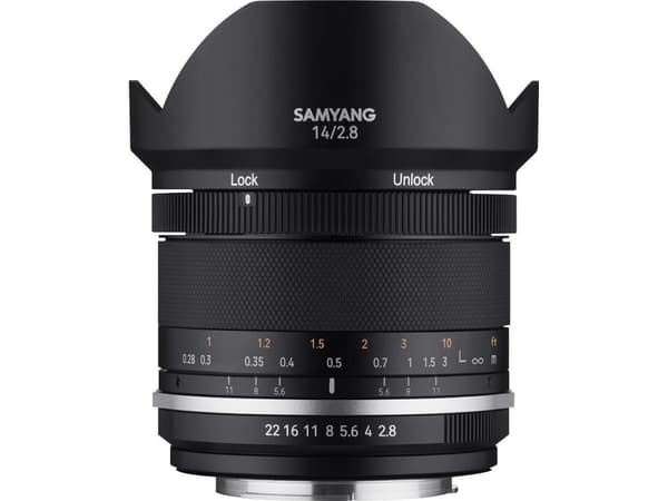 Samyang MF 14mm F2.8 MK2, Ultrabredt, 14/10, Sony E Sort
