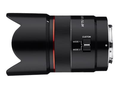 Samyang AF - Telefotoobjektiv - 75 mm - f/1.8 FE - Sony E-mount - for Sony Cinema Line; a VLOGCAM; a1; a1 II; a6700; a7 IV; a7C; a7C II; a7CR; a7R V;