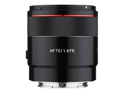 Samyang AF - Telefotoobjektiv - 75 mm - f/1.8 FE - Sony E-mount - for Sony Cinema Line; a VLOGCAM; a1; a1 II; a6700; a7 IV; a7C; a7C II; a7CR; a7R V;