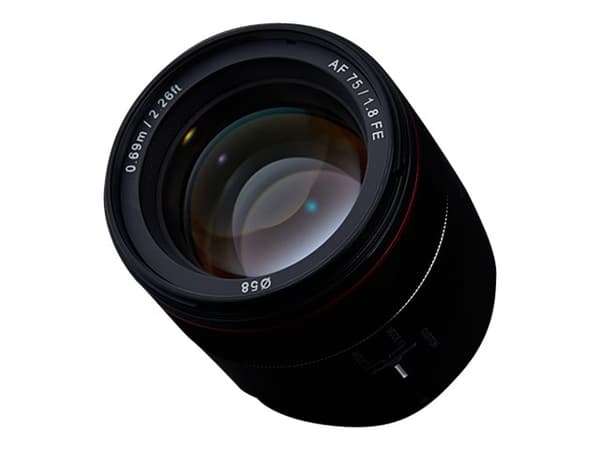 Samyang AF - Telefotoobjektiv - 75 mm - f/1.8 FE - Sony E-mount - for Sony Cinema Line; a VLOGCAM; a1; a1 II; a6700; a7 IV; a7C; a7C II; a7CR; a7R V;