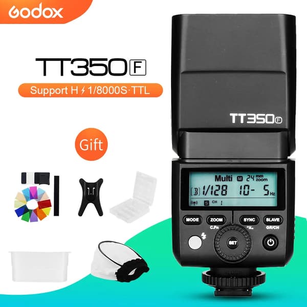Godox Mini Speedlite -salama, TTL-toiminnallisuus, nopea synkronointikyky,TT350-F Fuji:lle