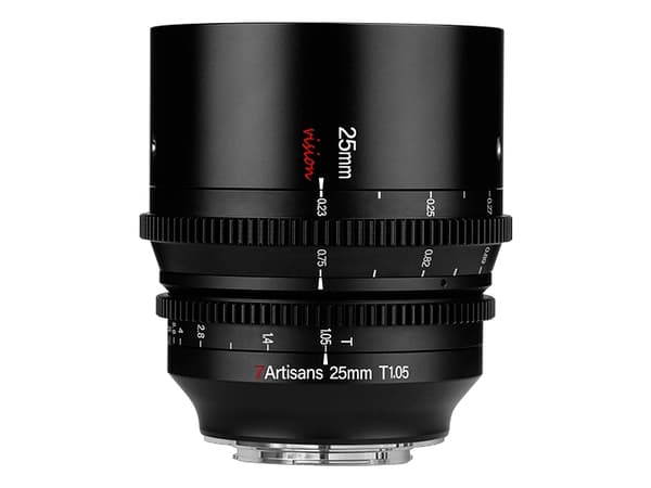 7Artisans 25mm T1.05, Cinema Objektiver, 11/9, Sony E