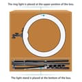 Miniatyrbild 2 av 4: Fotoblixt - Neewer Camera Photo Video Lighting Kit: 18 tum-48 centimeter Yttre 55W 5500K Dimbar LED-ringljus, ljus