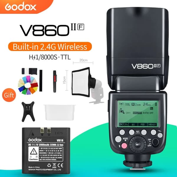 Speedlite Blitz, TTL-funktionalitet, højhastighedssynkronisering,V860-F til Fujifilm