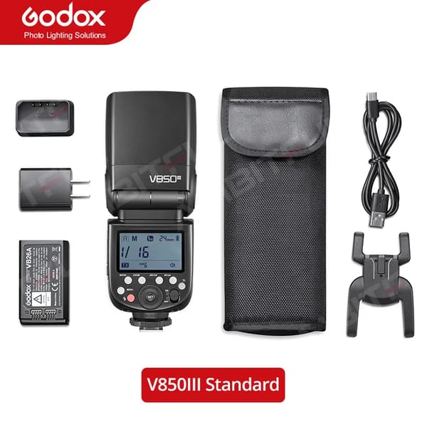 Speedlite-salama, yhteensopiva Canonin, Nikonin ja Sonyn kanssa, kompakti muotoilu,V850III