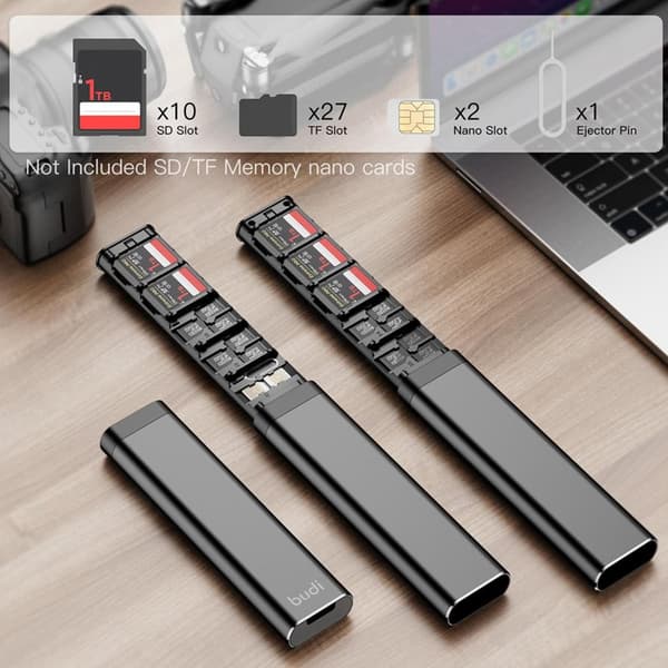 budi Multi-Funktionell Förvaringslösning SD x10, TF x27, Nano x2