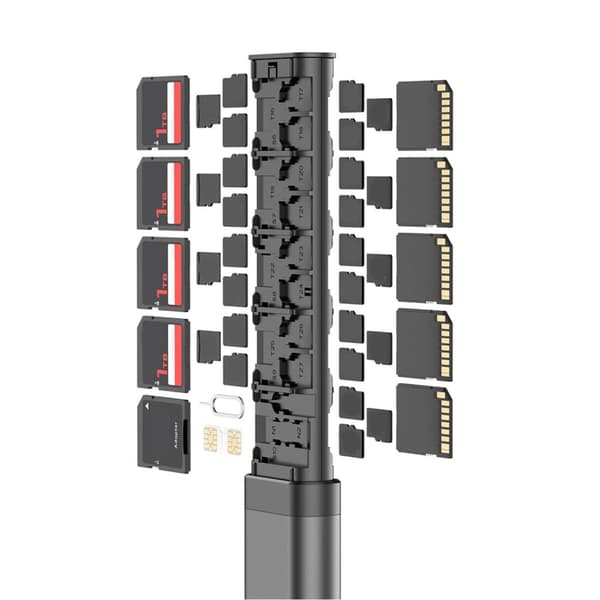 budi Multi-Funktionell Förvaringslösning SD x10, TF x27, Nano x2