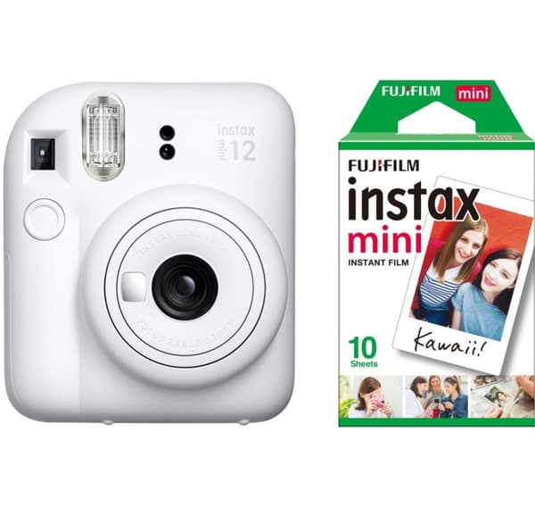 Fujifilm Instax Mini 12, leirhvit + film