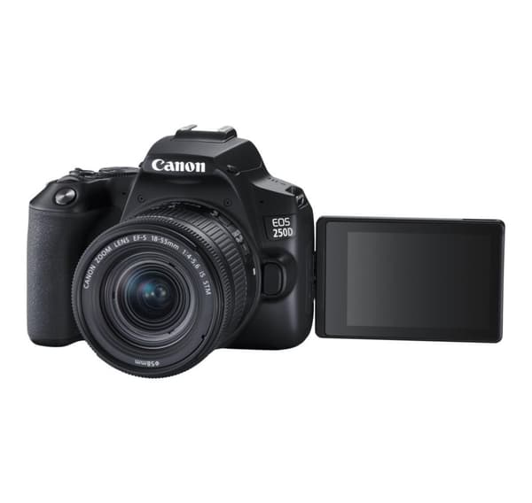 Canon, EOS 250D + 18-55mm sarja musta