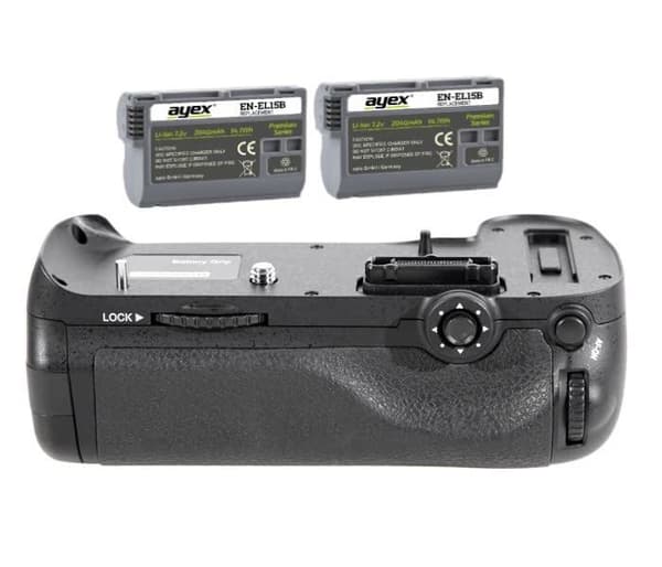 Khalia-foto Vertikal grepp för Nikon D600 2 EN-EL15 batterier inkluderade