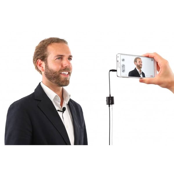 IK Multimedia MIC LAV Myggmikrofon Talmikrofon Sändare signal:Sladd inkl. klammer, inkl. vindskydd Sladd