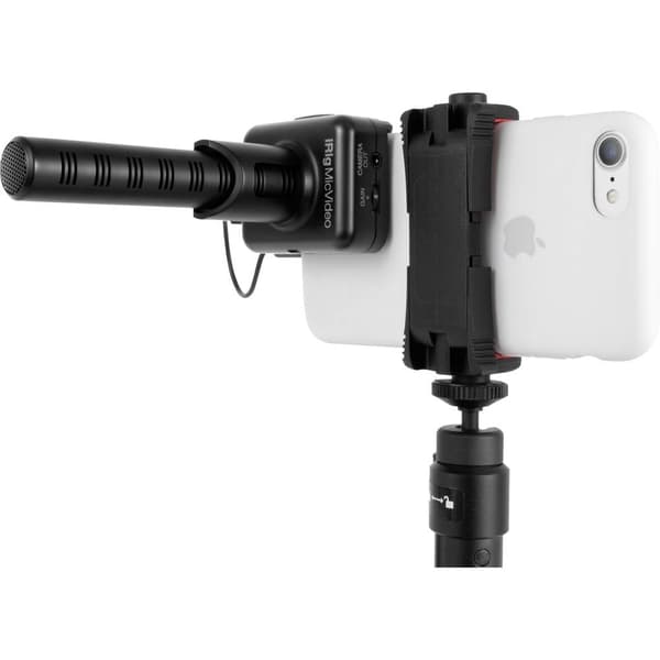 IK Multimedia iRig Mic Video Myggmikrofon Kameramikrofon Sändare signal:Sladd inkl. klammer, inkl. kabel USB Sladd