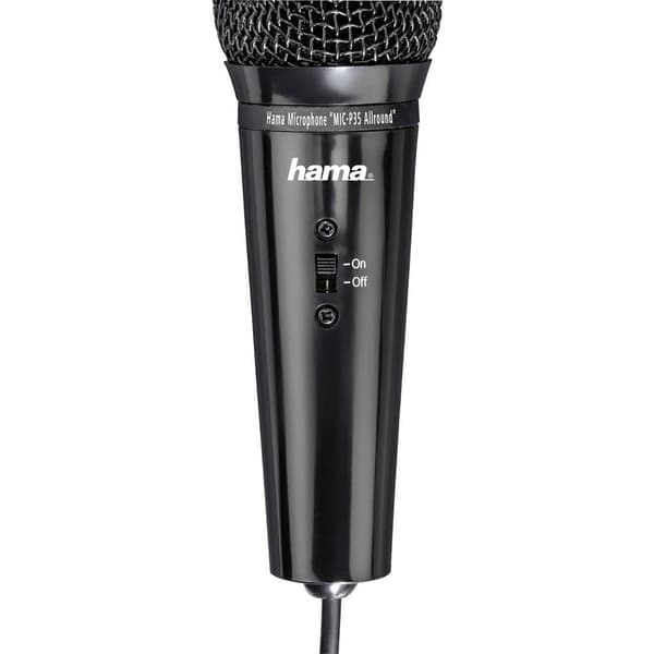 Hama MIC-935 Allround Stativ Datormikrofon Sändare signal:Sladd inkl. stativ Mikrofon (3.5 mm) Sladd Svart