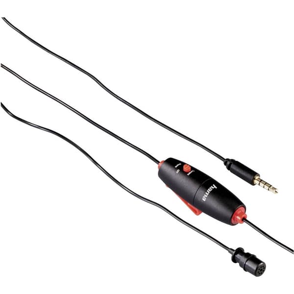 Hama Smart Myggmikrofon Talmikrofon Sändare signal:Sladd inkl. klammer, inkl. väska, inkl. vindskydd 3.5mm uttag Sladd