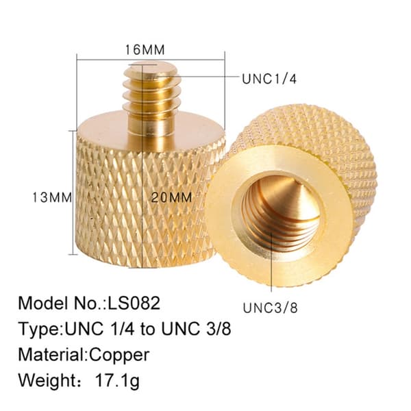 3/8"-hun til 1/4"-han