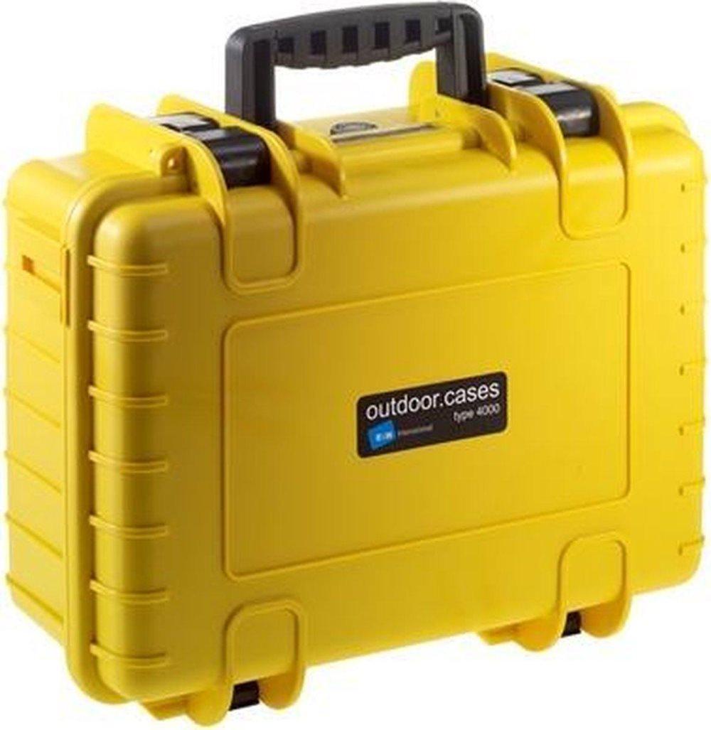 B&W Outdoor Case Typ 4000 gul vadderad mellanvägsinsats