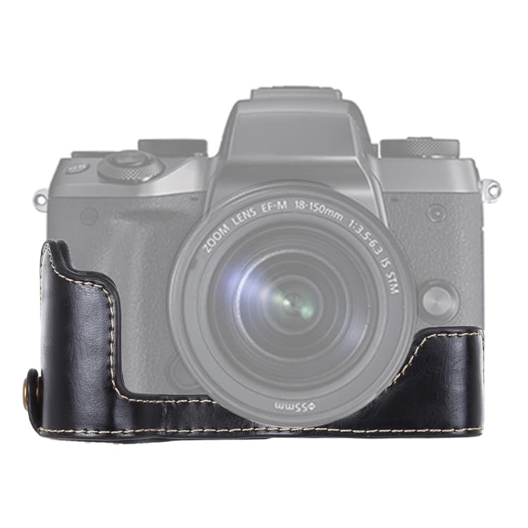 Underdelsskydd i PU läder till Canon EOS M5 Svart