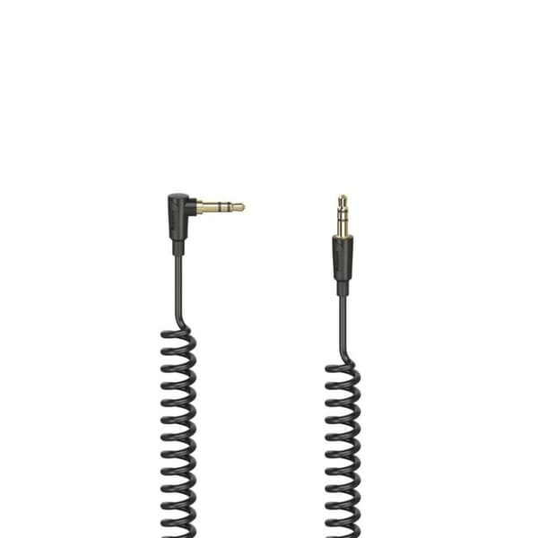 Hama Spiralkabel Flexi-Slim 3,5 mm Jack St. 90° Plug Stereo 1,5 M
