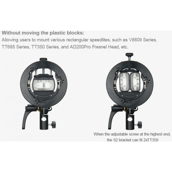 Godox S2 Bracket Bowens -salama-adapteri