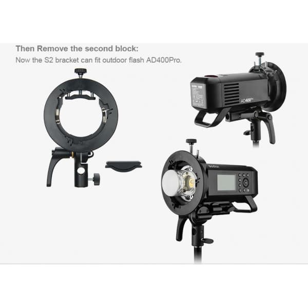 Godox S2 Bracket Bowens -salama-adapteri
