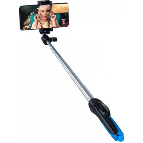 Benro BK15 selfie-keppi ja minijalusta, musta-sininen