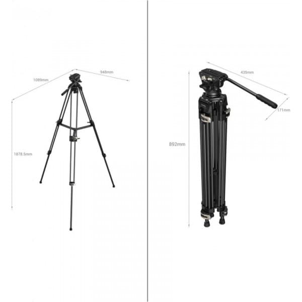 SmallRig 3751 Heavy-Duty Fluid Head Tripod AD-01 -videostativ