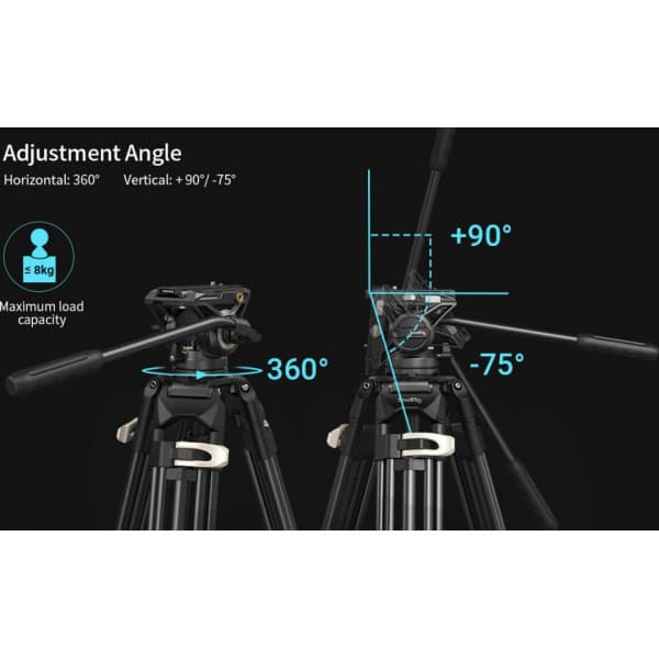 SmallRig 3751 Heavy-Duty Fluid Head Tripod AD-01 -videostativ