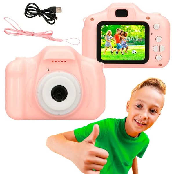 Extralink H20-kamera til børn med 2-tommers LCD-skærm og 900 mAh batteri - Pink