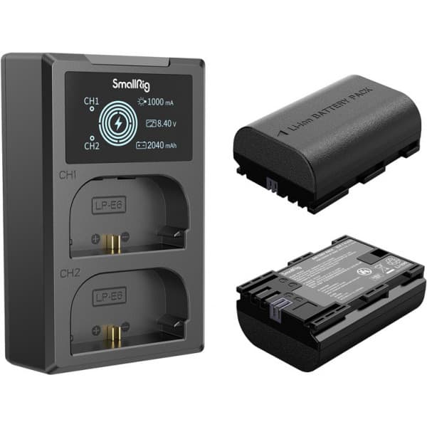 SmallRig 3821 LP-E6NH batteri- og opladerpakke